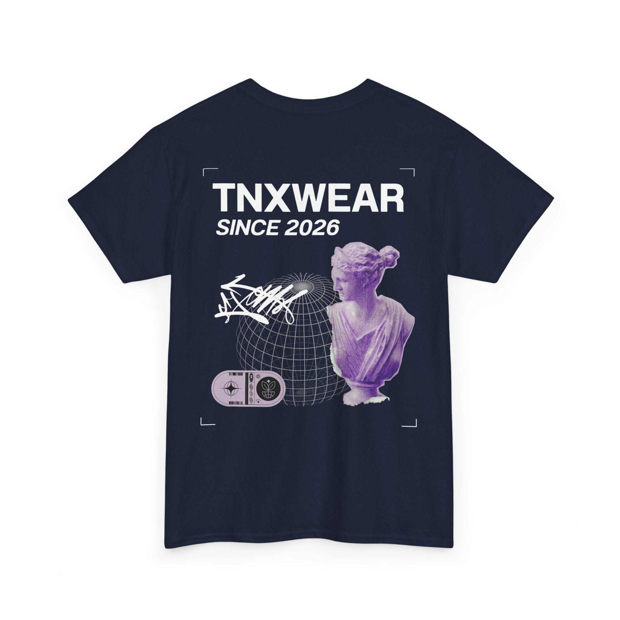 TNXWEAR Greek Bust Tee – Since 2026 Minimal Streetwear