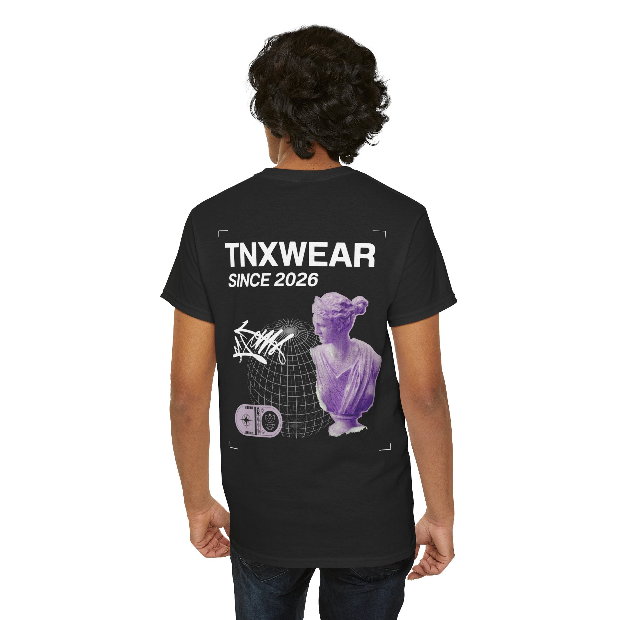 TNXWEAR Greek Bust Tee – Since 2026 Minimal Streetwear