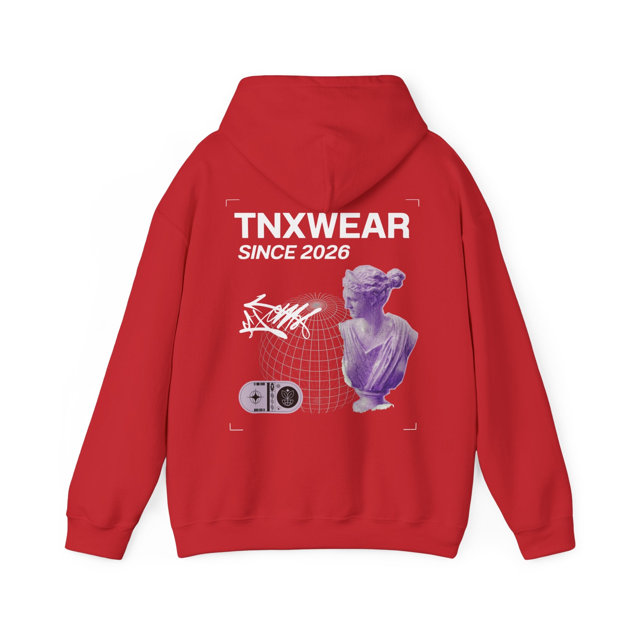TNXWEAR Vaporwave Statue Hoodie – Neo Aesthetic Drop