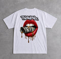 TNXWEAR Drip Money Lips Oversized Black T-Shirt