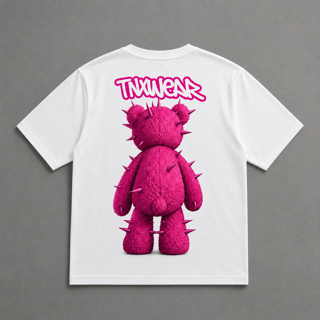 TNXWEAR Thorned Bear Oversized Black T-Shirt