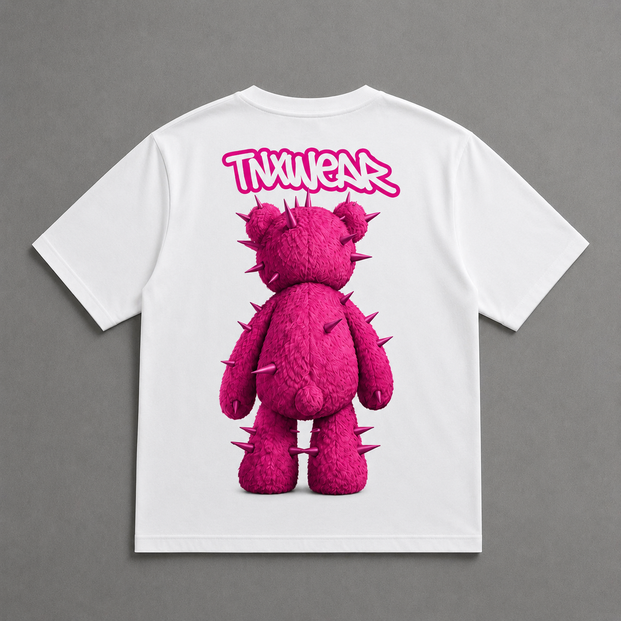TNXWEAR Thorned Bear Oversized Black T-Shirt
